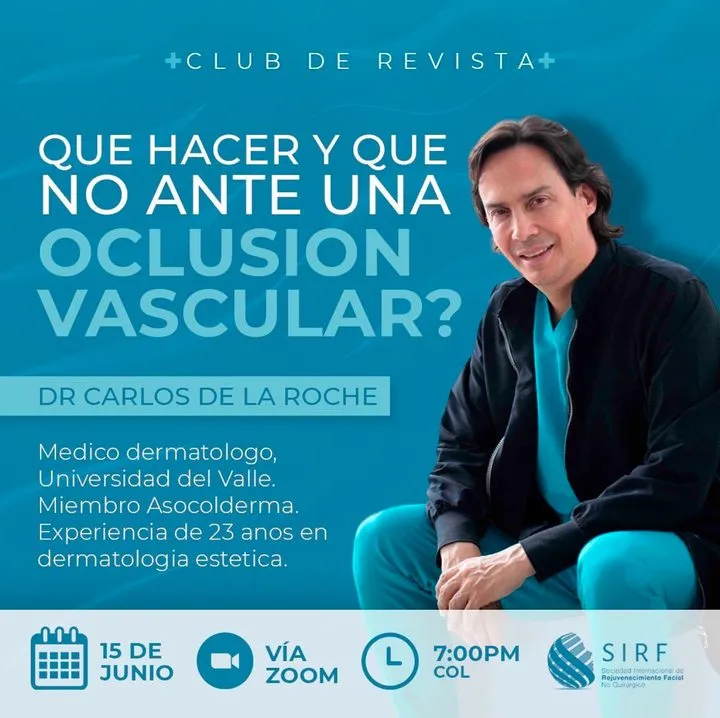 Afiche del Club de Revista: Qué hacer y qué no ante una oclusión vascular, con Carlos de la Roche