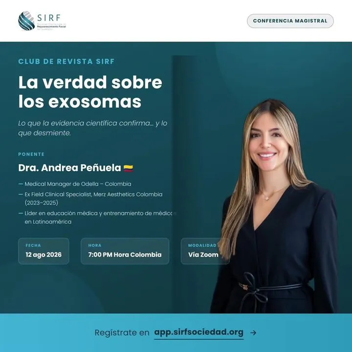 Afiche del Club de Revista: La verdad sobre los exosomas, con Andrea Peñuela